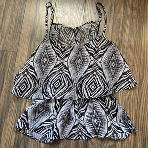 Charlotte Russe sheer open back top size M